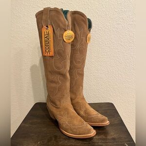 Tan Western Knee-High Boots